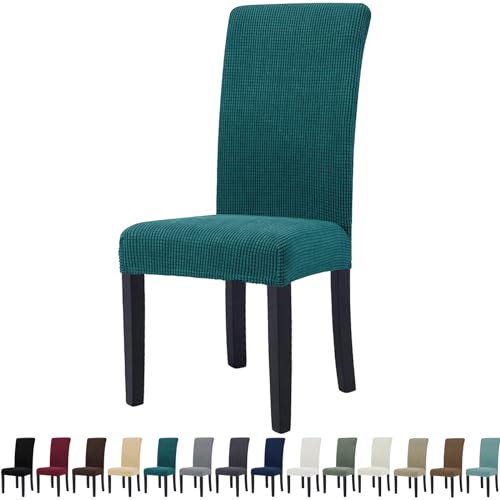 Lot 6 Housses Chaises Gris Foncé - Imperméables Extensibles Lavables