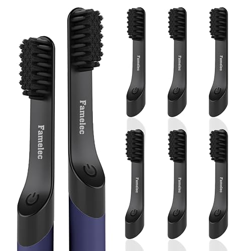 for Quip Toothbrush Replacement Heads Black, Soft Bristles for Quip Toothbrush Replacement Heads Compatible with Quip Electric Toothbrush Replacement Brush Heads for Adults All Models, (8 Pack)
