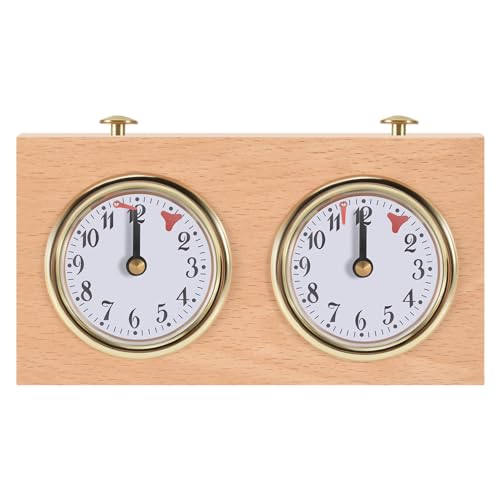 FutureHight Temporizador de ajedrez, Reloj de ajedrez Internacional Digital Profesional, Temporizador de ajedrez de Cuenta atrás de Madera, Temporizador de ajedrez portáti