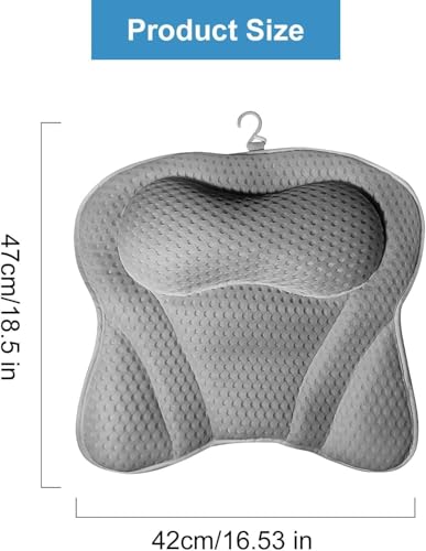 TIAMORK Bathtub Pillow - 4D Air Mesh, Bath Pillow for Tub Head, Neck and Back Support, Fast Drying Bath Cushion, Bath Accessories for Relaxing, Germ-Proof, Fits All Bathtub (Navy) - Image 3