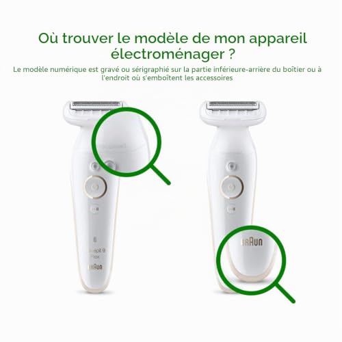 Tête de rasage pour Braun Silk Epil 9 Flex ELECTROTODO 81719635 - 3
