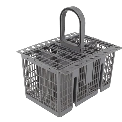 QUAILITAS Dishwasher Cutlery Basket [Grey] Replacement Cutlery Basket for Dishwasher with Handle Compatible with Indesit Hotpoint FDF FDL LBF LKF LFT LFSA Series Kitchen Appliances