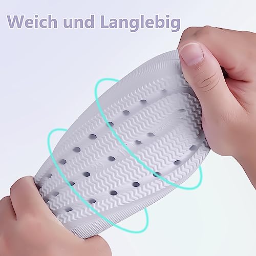 Buwege Unisex Kinder Badelatschen Jungen Mädchen Badeschlappen Cozy Slides Wolken Schlappen Original Eva Weiche Dicke Sohle rutschfeste Schwimmbad Strand Badeschuhe Tie-Dye-Färben 34 EU