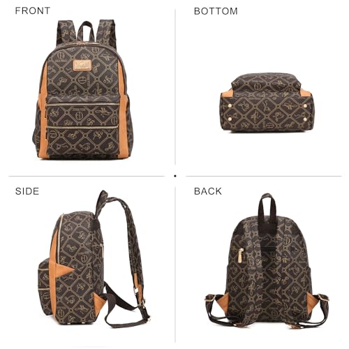 Image of Women Fashion Backpack Purse Multi Pockets Anti-Theft Rucksack Travel Shoulder Bag Handbag