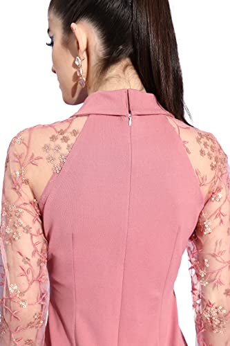 Image of Miss Chase Women's Black Embellished Fit & Flare Maxi Dress