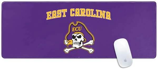 Skinit Large Gaming Mouse Pad - Officially Licensed ECU Pirates Logo Design with Stitched Edges, Waterproof, Non-Slip Rubber Base, Desk Mat for Keyboard & Mouse, 31.5" x 11.8" inches