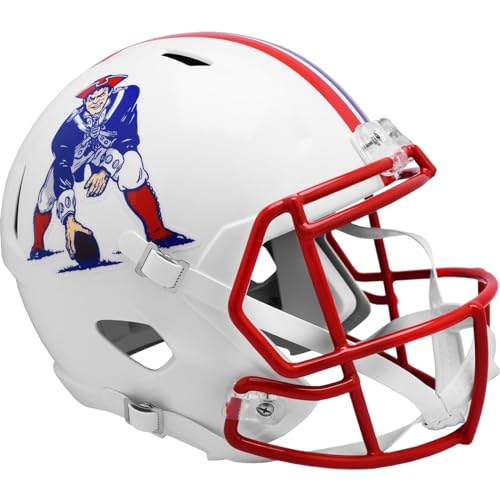 New England Patriots 1990 to 1992 Throwback Riddell Speed Replica Full Size Helmet - NFL Replica Helmets