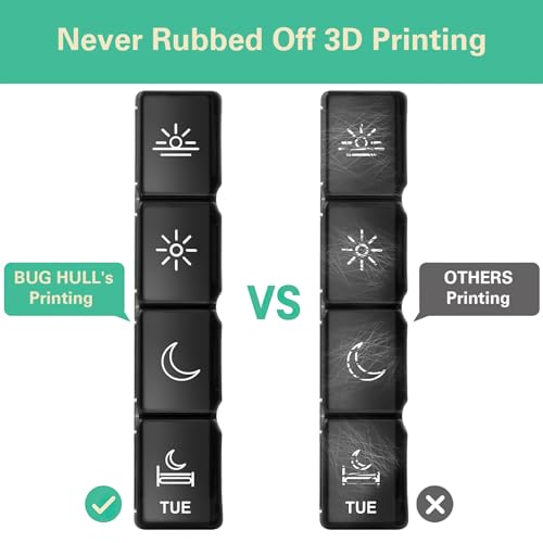 Image of Pill Organizer 4 Times a Day, BUG HULL Extra Large Weekly Pill Box Case, 7 Day Vitamin Container Daily Pill Holder for Fish Oils, Vitamins, Supplements