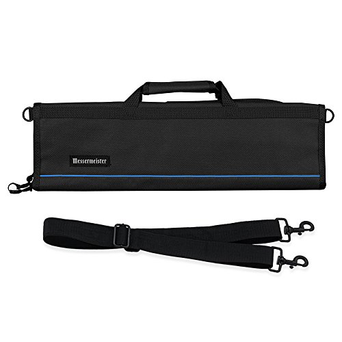 Messermeister 8-Pocket Heavy Duty Nylon Padded Knife Roll, Luggage Grade and Water Resistant