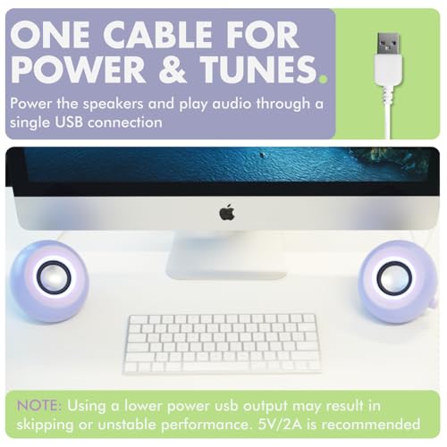 X9 Performance Purple Computer Speakers for Desktop PC with RGB Lighting, Bluetooth, USB, and AUX - Triple Mode Connection, Dual 2.25" Drivers for Work and Play - Bluetooth PC Speakers - Purple