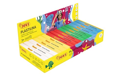 Jovi - Caja de plastilina, 15 pastillas 150 g, colores básicos, 3 x 5 colores (71B)
