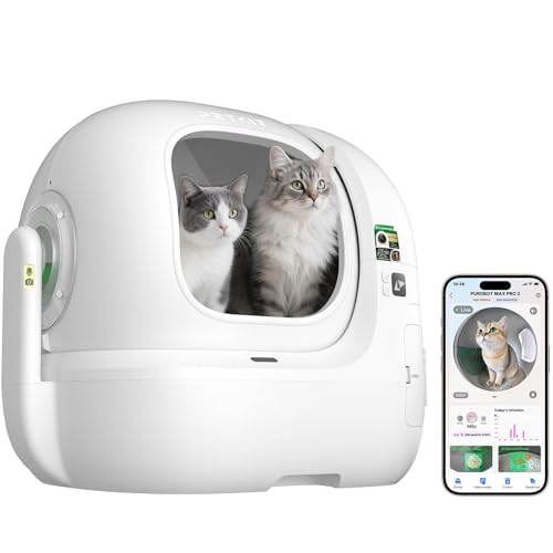 PETKIT PUROBOT MAX PRO 2 Litiere Chat Autonettoyante, Bac Litière