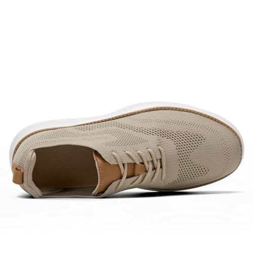 Image of Mens Casual Dress Oxfords Shoes Fashion Mesh Work Business Walking Sneakers Comfortable Lightweight Soft Sole