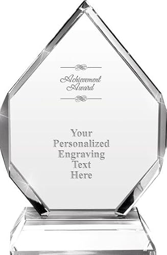 Crown Awards Personalized 7.25" Engraved Achievement Majestic Gem Crystal Award