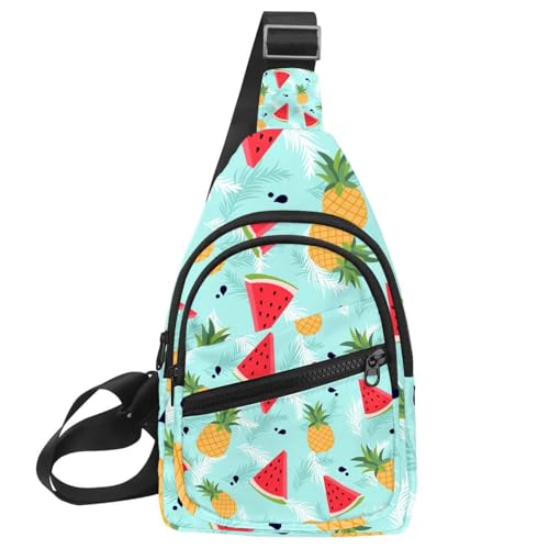 Bolsos cruzados tipo bandolera con estampado de frutas tropicales