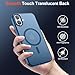 SUPFINE Magnetic for iPhone 17 Case (Compatible with MagSafe)(Military Grade Drop Protection) Translucent Matte Shockproof with Anti-Fingerprint Phone Cover 2025,Deep Blue