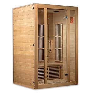 Maxxus Saunas MX-J206-01 Seattle Carbon Far Infrared Sauna for 2 Persons, Hemlock Wood