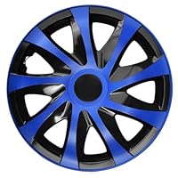 Moltico Wieldoppen, set van 4, universele wieldoppen, geschikt voor alle stalen wielen, wieldoppen, verstelbare veiligheidsring, zilverkleurig - 14 Inches - Grafiet
