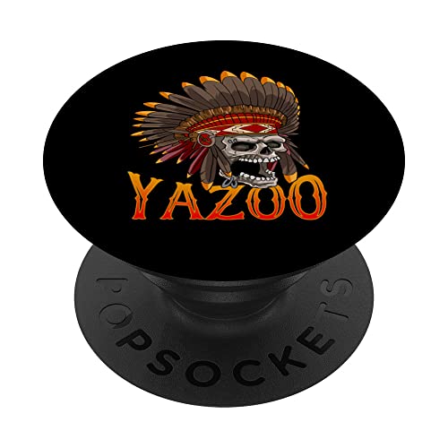 Yazoo Tête de mort et coiffe amérindiens PopSockets PopGrip Interchangeable Cover
