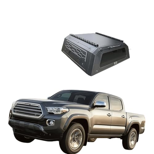 ATATQR 4x4 steel Truck Canopy Pickup Truck Topper Camper Canopy Compatible for Toyota Tacoma 5ft