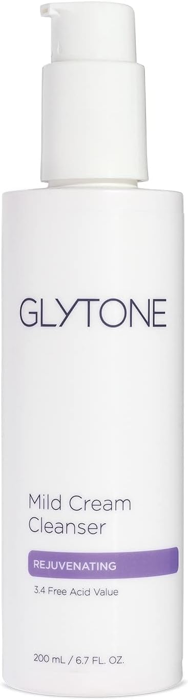 Mild Cream Cleanser | Exfoliate & Moisturize with 3.4 Free Acid Value Glycolic Acid & Glycerin | Face Wash for Women Removes Makeup & Oil | Face Cleanser for Dry Skin | 6.7 Fl oz.