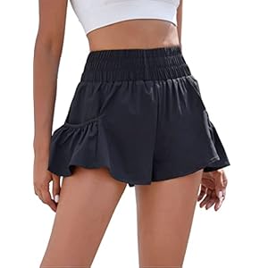 BMJL Womens High Waisted Shorts Athletic Running Shorts Workout Gym Quick Dry Flowy Shorts with Pockets