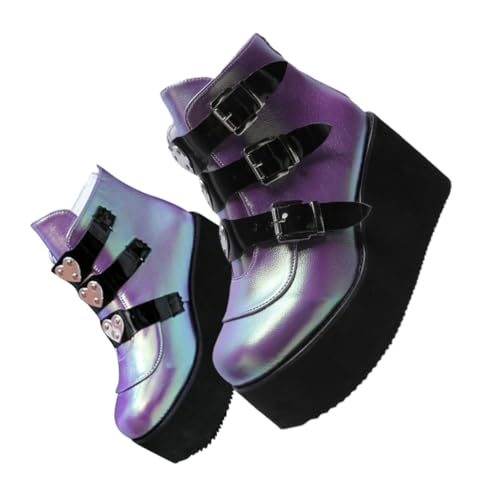 Bottines pour pieds sensibles TOYANDONA évitant la fatigue avec talons stables ronds