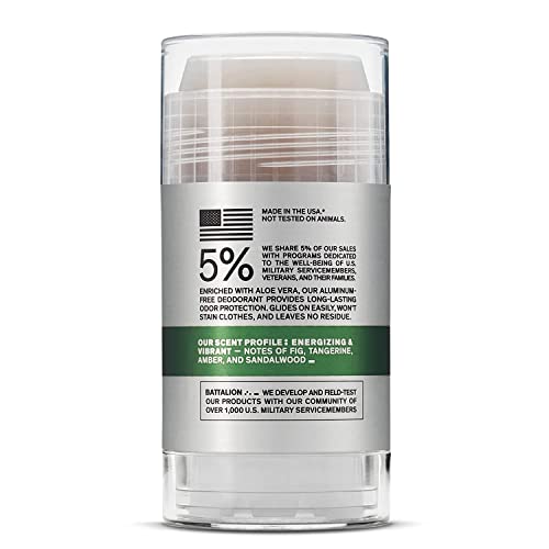 Aluminum-Free Deodorant For Men By Bravo Sierra, 3-Pack - Long Lasting All-Day Odor And Sweat Protection - Sandalwood & Fig, 3.2 Oz - Paraben-Free, Baking Soda Free, Vegan & Cruelty-Free #TOP2