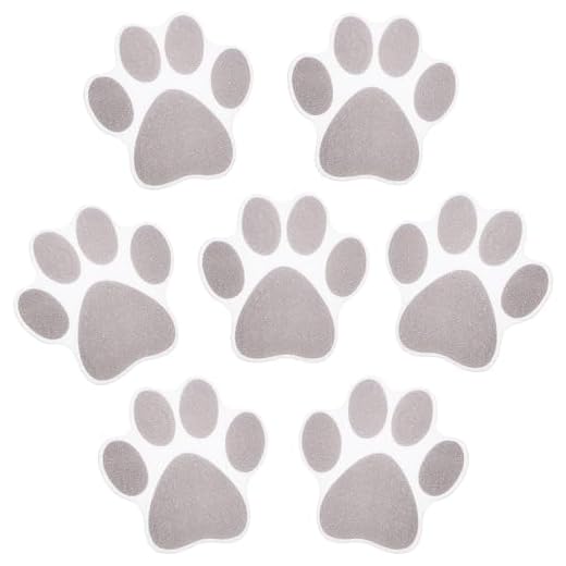 Mudder 20 Pcs Non Slip Bathtub Stickers Non Slip Shower Sticker Adhesive Paw Decals Treads Non Slip Traction to Tubs Bathtub Stickers Anti Slip Applique for Bathtub Pools, Boats, Stairs