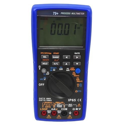 Image of TH-79+ Digital Multimeter with Process Signal Source 2 in 1,Process multimeter Calibrator Meter Multifunctional Cu50 and Pt100,R S B E K J T N