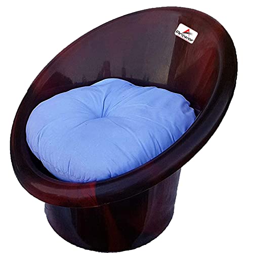 Image of Indoor /Outdoor Bearing Capacity up to 200Kg ,Kid, Strong and Sturdy Structure Tub Modern Plastic Chairs Arm Rest for Home, Living Room (Rosewood) - Set of 2