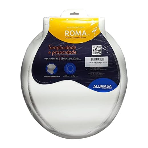 Tampa de vaso Assento sanitário oval branco Alumasa