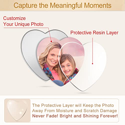 Custom4U Customized Photo Brooch Pin Heart Picture Pins Personalized Wedding Bouquet Charm Memorial Boutonniere Pin Memorial Gift For Women Men #TOP3