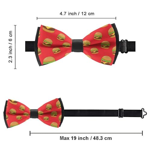 Men’s Pre-tied Bow Tie with Adjustable Band, Comfortable for Party and Commuting4