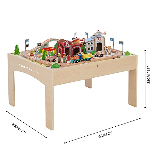 Image of Teamson Kids Preschool Play Lab Kids 85-pc. Train Table & Town Playset, Multi | Preschool, Play Lab, Activity Table
