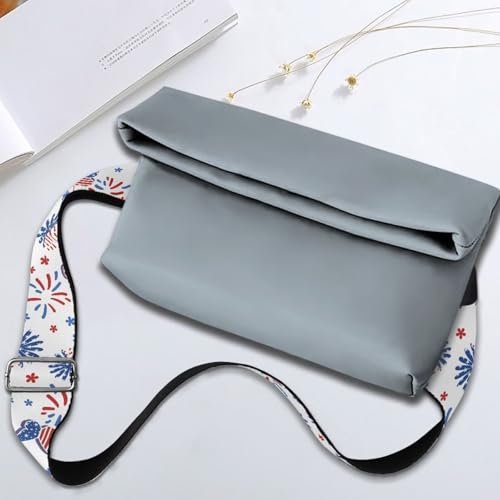 Image of Adjustable Purse Strap for Women, Crossbody Wide Handbag Strap Replacement, Sturdy Bag Strap with Silver Hardware