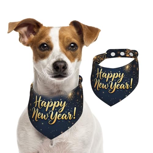 Pañoleta Ajustable para Perros Año Nuevo 2026