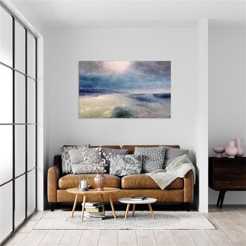 Impression Murale sur Toile Ivan Aivazovsky Après Stormy 60x95cm