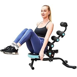 Leikefitness Exercise Twist Workout Chair with Foam Roller for Core & Abdominal Strength Training,Back Relax Back Stretching 360° Rotating Seat