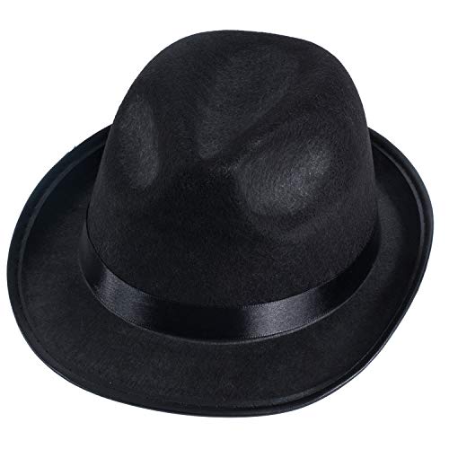 Funny Party Hats Toddler Fedora - Gangster Fedora Black Hat for Kids - Costume Accessories for Children2