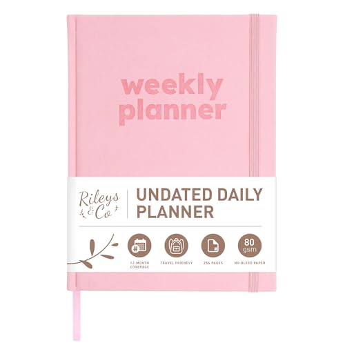 Rileys & Co Undated Daily Planner 8 x 6 in,