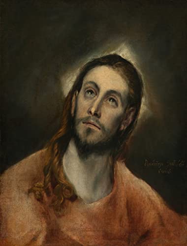 Affiches d'Art El Greco Le Christ en prière - Tableau Toile Idéal pour un Cadeau d'Exception
