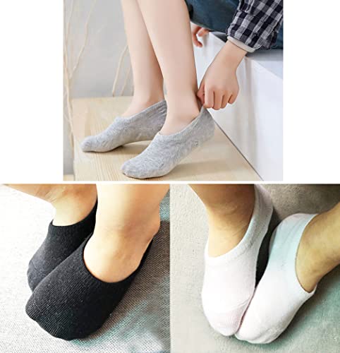Chung Little Boys Girls Thin Half-Mesh Low Cut White Socks Summer 10 Pack, Solid Color, 2-4 Years #TOP5