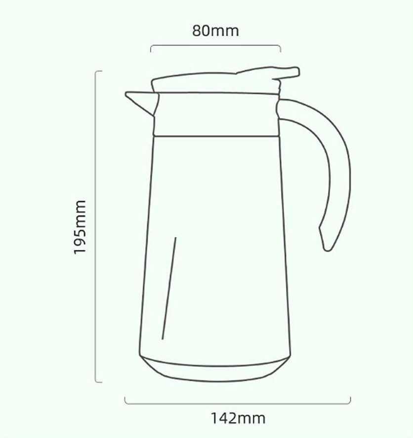 HBJWOV Hot Water Bottle Stainless Steel Insulation Pot Simple Kettle 800ml Large Capacity Bottle