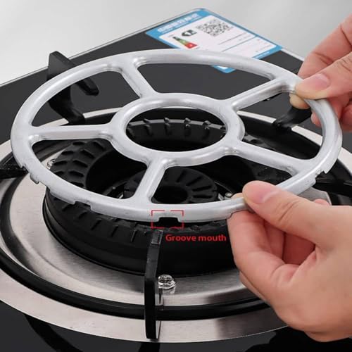 Image of Gas Stove Burner Stand Pot Stand Rack Reducer Ring Holder Coffee Maker Shelf Cookware Bracket for Small Jug Milk Jug Coffee Pot 1 Pcs (Silver)