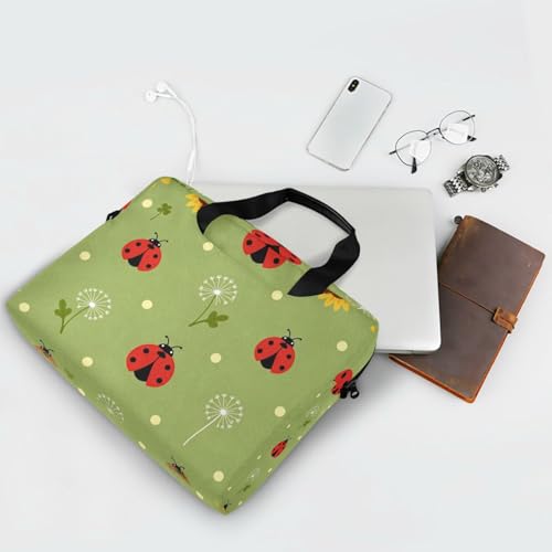 Funda para laptop portátil 15.6" con correa y asa verde miniatura 7