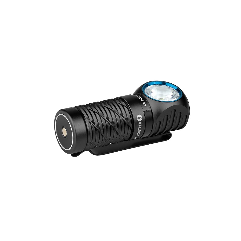 OLIGHT Perun 3 Mini Kit LED Stirnlampe 1250 Lumen wiederaufladbare Kopflampe mit 5000 mAh Ladecase, 60 Tage Akkulaufzeit, 5 Weißlicht- & 3 Rotlicht-Modi, Ideal für Camping, Angeln, Notfall Schwarz