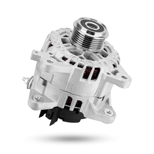120A High Output Alternator Compatible with Nissan Rogue/Xtrail 2014-2020 L4 2.5L Gas L4 2.0L FHEV Replace# 23100-4BA0A 23100-4BA0B TG12C152 11648N 6-Groove CW Internal Fan & Regulator
