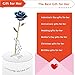 AliveRose 24k Gold Dipped Rose Made from Real Rose - Unique Design Gold Plated Rose for Anniversary Valentines Mothers Day Birthday Gifts (Blue with Stand)