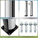 LDAILY Outdoor Shower, 10 Gallon Solar Heated Pool Shower with 360° Rotating Shower Head & Foot Tap, 7.2FT Freestanding Outside Shower Kits for Backyard, Beach, Garden (Black+Silver)